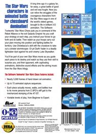 Box back cover for Star Wars Chess on the Sega CD.