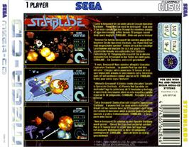 Box back cover for Starblade on the Sega CD.