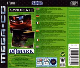 Box back cover for Syndicate on the Sega CD.