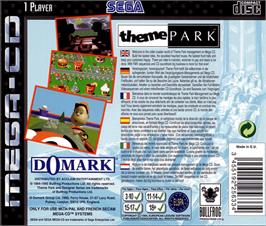 Box back cover for Theme Park on the Sega CD.