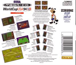Box back cover for World Cup USA '94 on the Sega CD.