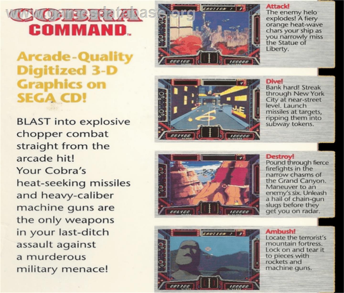 Cobra Command - Sega CD - Artwork - Box Back