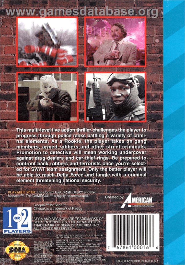 Crime Patrol v1.4 - Sega CD - Artwork - Box Back