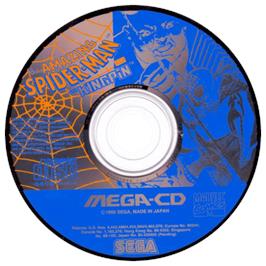 Artwork on the CD for Amazing Spider-Man vs. The Kingpin on the Sega CD.