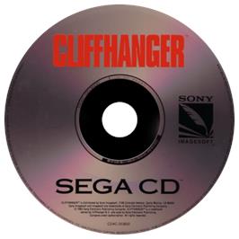 Artwork on the CD for Cliffhanger on the Sega CD.