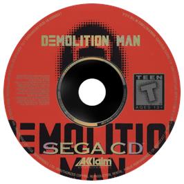 Artwork on the CD for Demolition Man on the Sega CD.