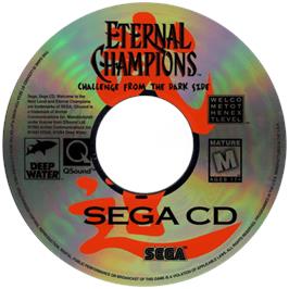 Artwork on the CD for Eternal Champions: Challenge from the Dark Side on the Sega CD.