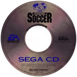 Artwork on the CD for FIFA International Soccer on the Sega CD.