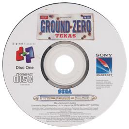 Artwork on the CD for Ground Zero Texas on the Sega CD.
