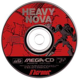 Artwork on the CD for Heavy Nova on the Sega CD.
