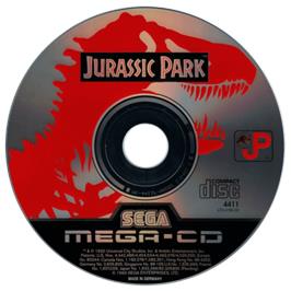 Artwork on the CD for Jurassic Park on the Sega CD.