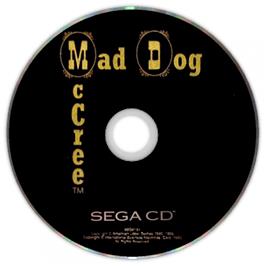 Artwork on the CD for Mad Dog McCree v2.03 board rev. B on the Sega CD.
