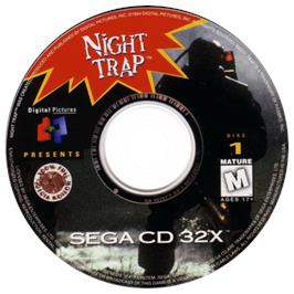 Artwork on the CD for Night Trap on the Sega CD.