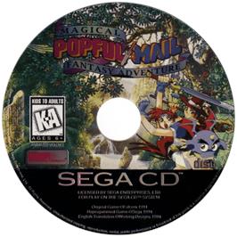 Artwork on the CD for Popful Mail on the Sega CD.