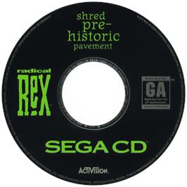 Artwork on the CD for Radical Rex on the Sega CD.