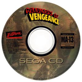 Artwork on the CD for Revengers of Vengeance on the Sega CD.