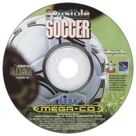 Artwork on the CD for Sensible Soccer: European Champions: 92/93 Edition on the Sega CD.