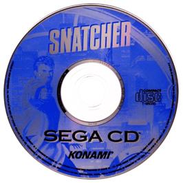 Artwork on the CD for Snatcher on the Sega CD.