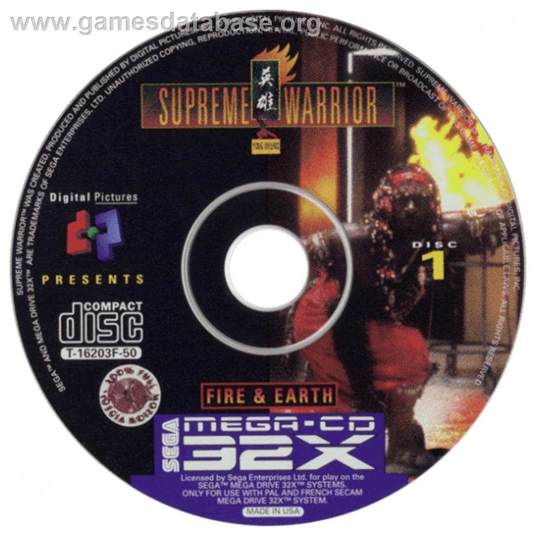 Supreme Warrior - Sega CD - Artwork - CD
