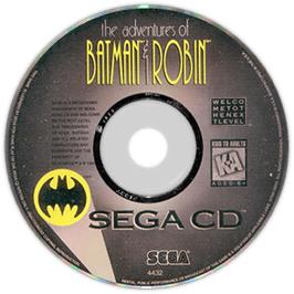 Artwork on the Disc for Adventures of Batman & Robin on the Sega CD.