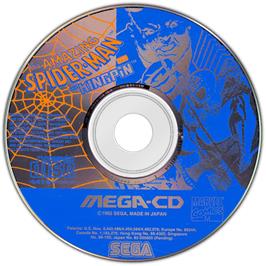 Artwork on the Disc for Amazing Spider-Man vs. The Kingpin on the Sega CD.