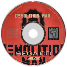 Artwork on the Disc for Demolition Man on the Sega CD.