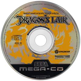 Artwork on the Disc for Dragon's Lair on the Sega CD.