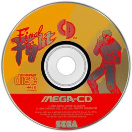 Artwork on the Disc for Final Fight CD on the Sega CD.