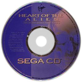 Artwork on the Disc for Heart of the Alien: Out of this World parts I and 2 on the Sega CD.