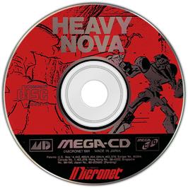 Artwork on the Disc for Heavy Nova on the Sega CD.