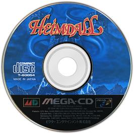 Artwork on the Disc for Heimdall on the Sega CD.