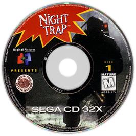 Artwork on the Disc for Night Trap on the Sega CD.