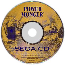 Artwork on the Disc for Powermonger on the Sega CD.