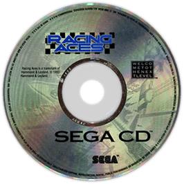 Artwork on the Disc for Racing Aces on the Sega CD.