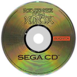 Artwork on the Disc for Revenge of the Ninja on the Sega CD.