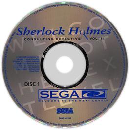 Artwork on the Disc for Sherlock Holmes Consulting Detective: Volume 2 on the Sega CD.