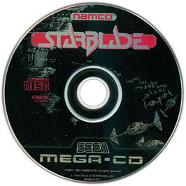 Artwork on the Disc for Starblade on the Sega CD.