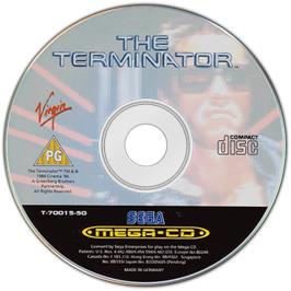Artwork on the Disc for Terminator on the Sega CD.