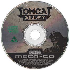 Artwork on the Disc for Tomcat Alley on the Sega CD.