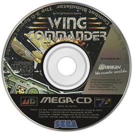 Artwork on the Disc for Wing Commander on the Sega CD.