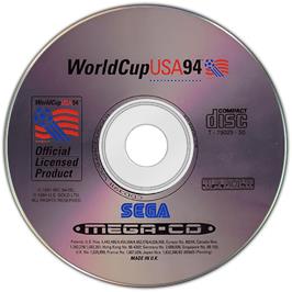 Artwork on the Disc for World Cup USA '94 on the Sega CD.