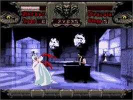 In game image of Bram Stoker's Dracula on the Sega CD.