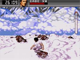 In game image of Cliffhanger on the Sega CD.