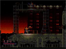 In game image of Demolition Man on the Sega CD.