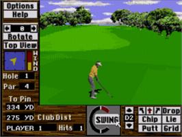 In game image of Links: The Challenge of Golf on the Sega CD.