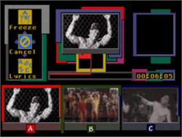 In game image of Make My Video: Marky Mark and the Funky Bunch on the Sega CD.