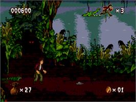 In game image of Pitfall: The Mayan Adventure on the Sega CD.