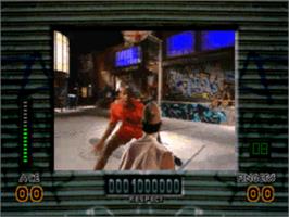 In game image of Slam City with Scottie Pippen on the Sega CD.