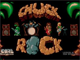 Title screen of Chuck Rock on the Sega CD.