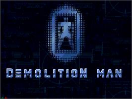 Title screen of Demolition Man on the Sega CD.